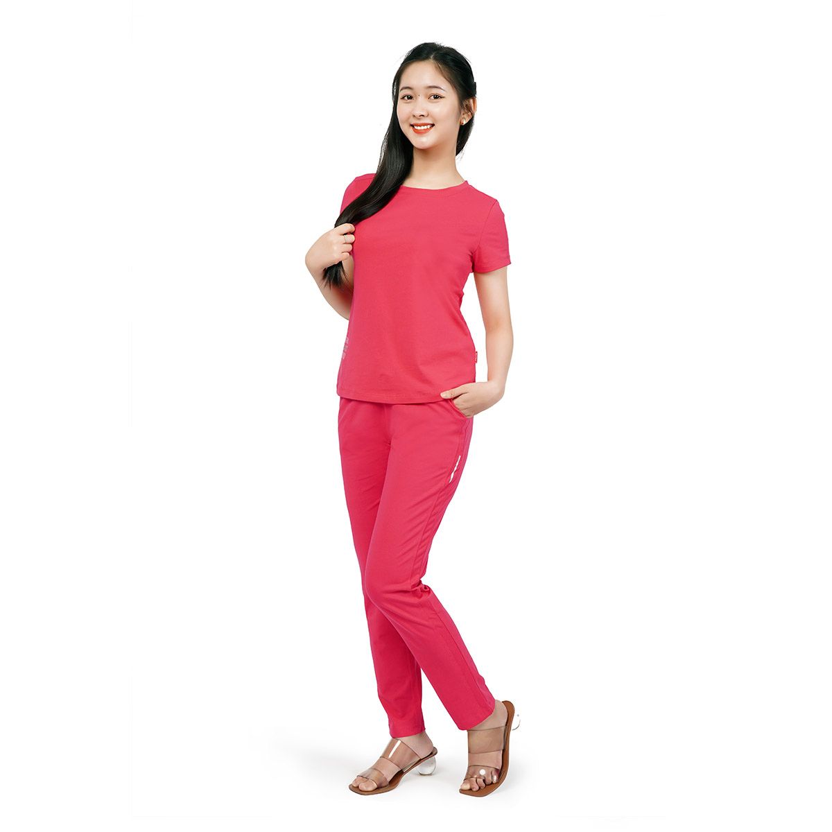 Set đồ bộ nữ kiểu quần dài tay ngắn chất cotton siêu mát 023p 3305
