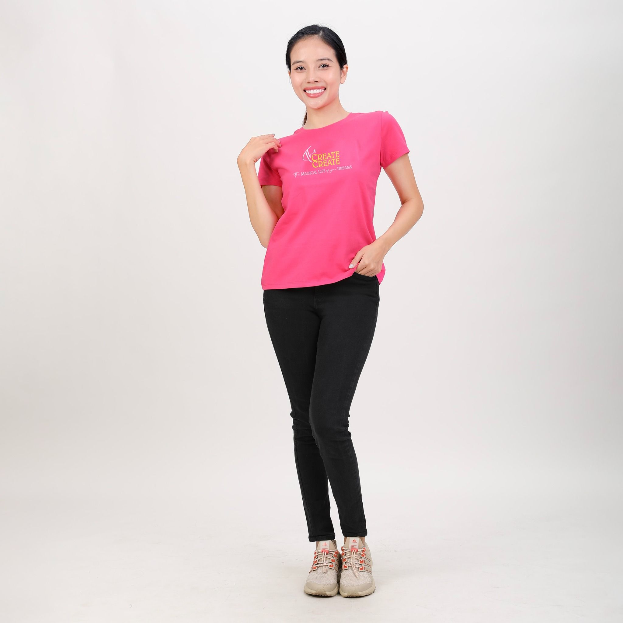 Áo thun nữ tay ngắn Form Suông chất cotton siêu mát 020p 0309