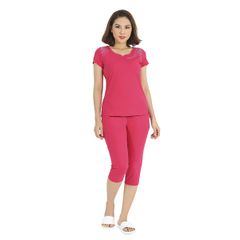 Đồ bộ nữ mặc nhà quần lửng tay ngắn cotton 024p 3450