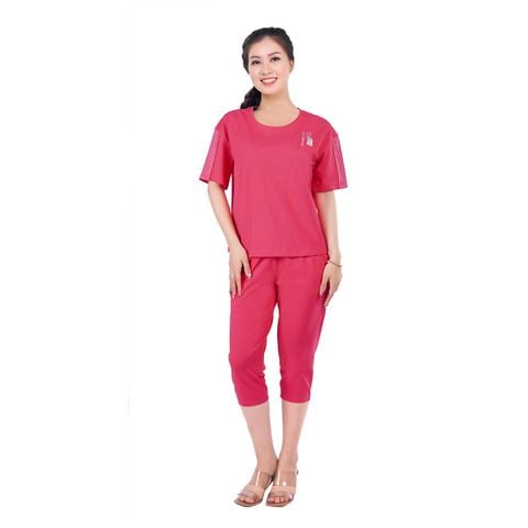 Đồ bộ mặc nhà nữ kiểu quần lửng tay ngắn cotton 024p 4236