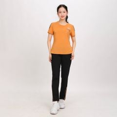 Set đồ bộ nữ kiểu quần dài tay ngắn Thể Thao Cổ Tim chất nhung lạnh 153p 6009