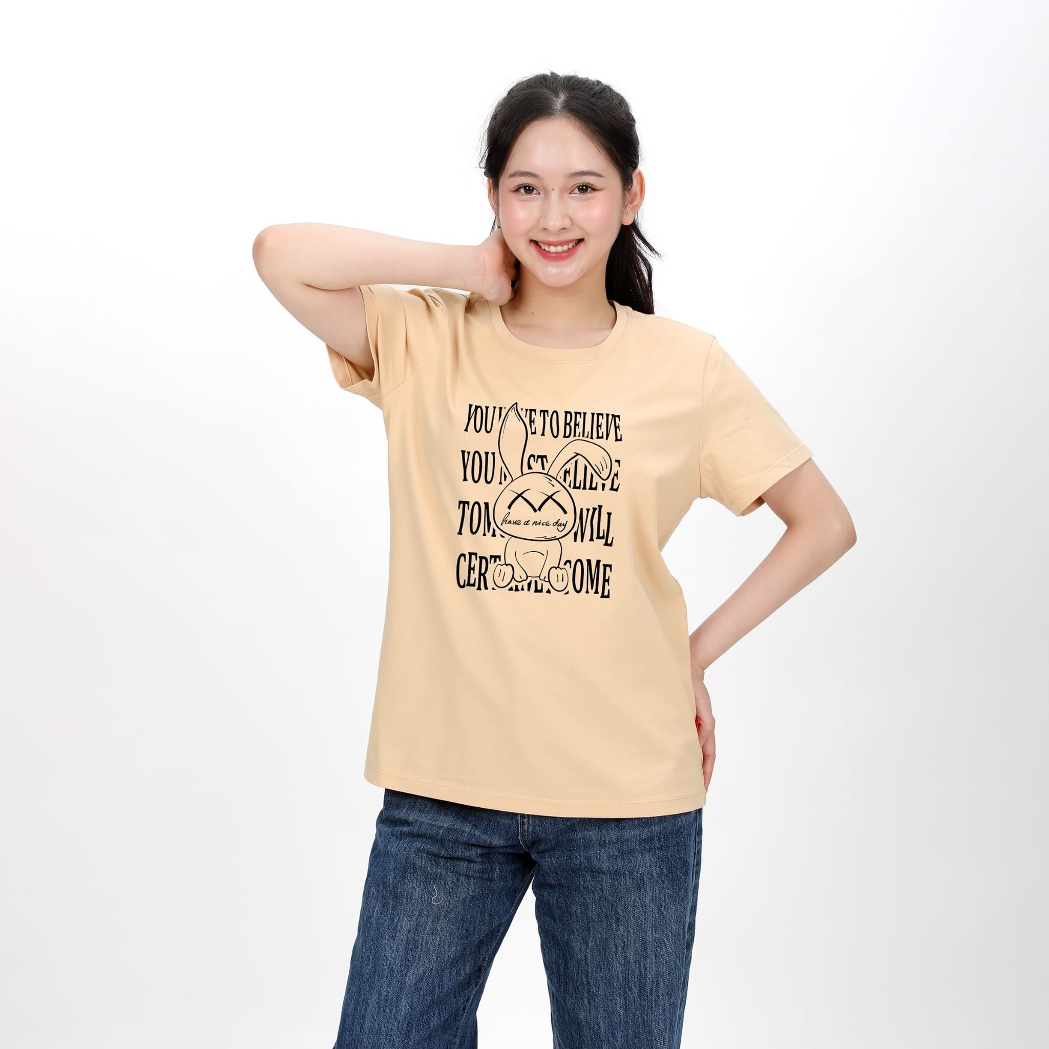 Áo thun nữ form rộng chất cotton siêu mát 020p 0256