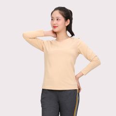 Áo thun nữ tay dài Cổ Tim chất cotton siêu mát 020p 0264