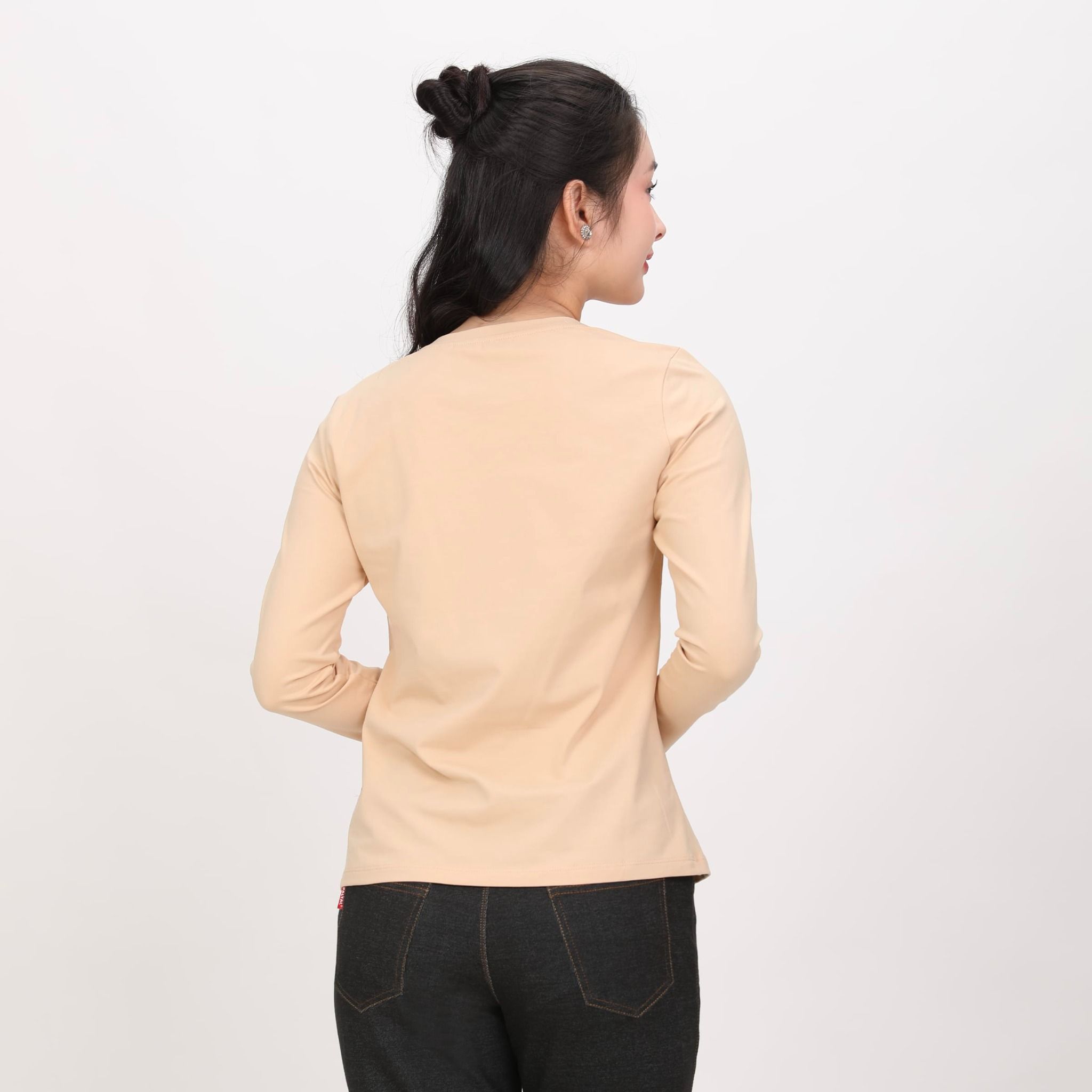 Áo thun nữ tay dài Cổ Tròn chất cotton siêu mát 020p 0263