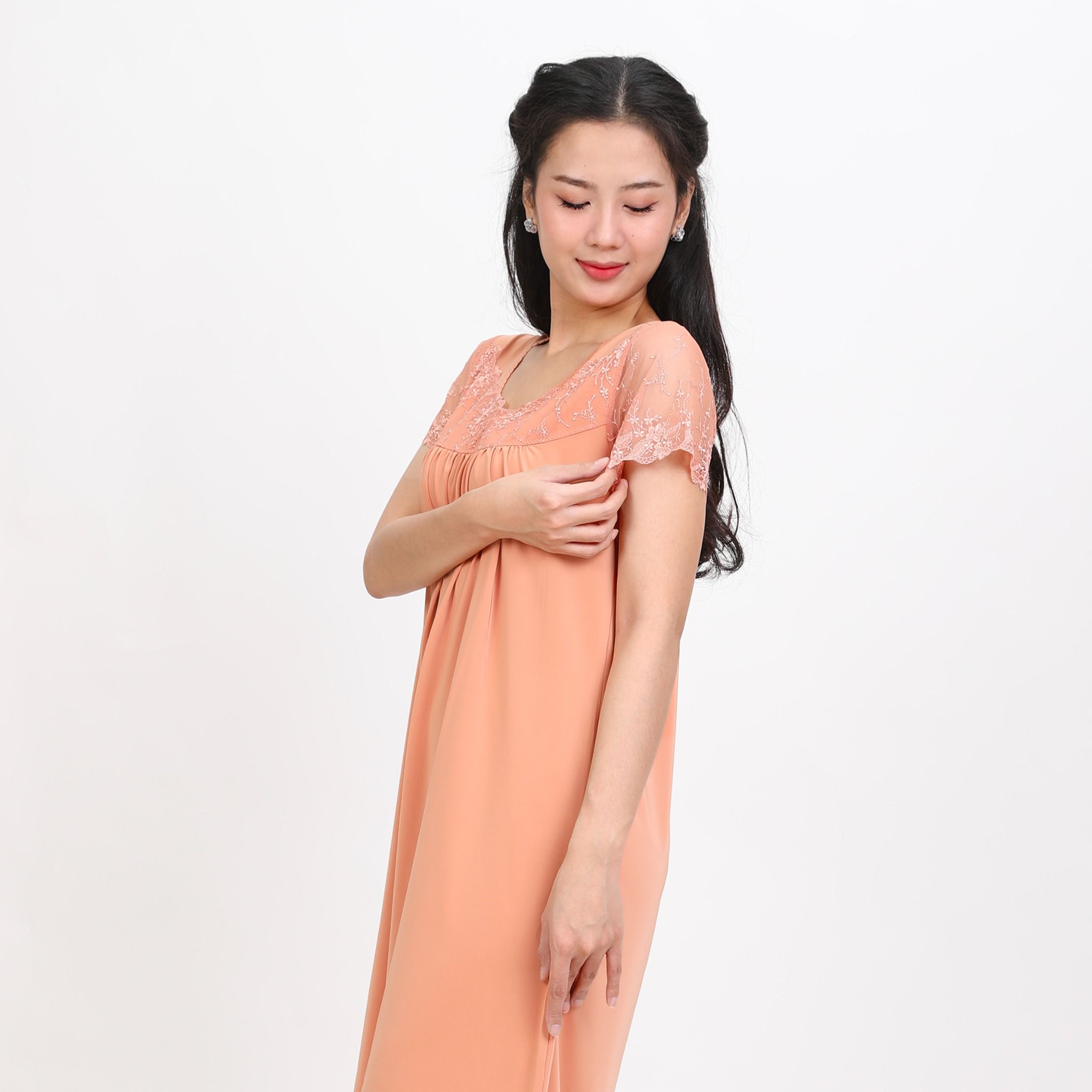 Áo ngủ, Váy ngủ tay ngắn chất thun lạnh siêu bền 012p 8002