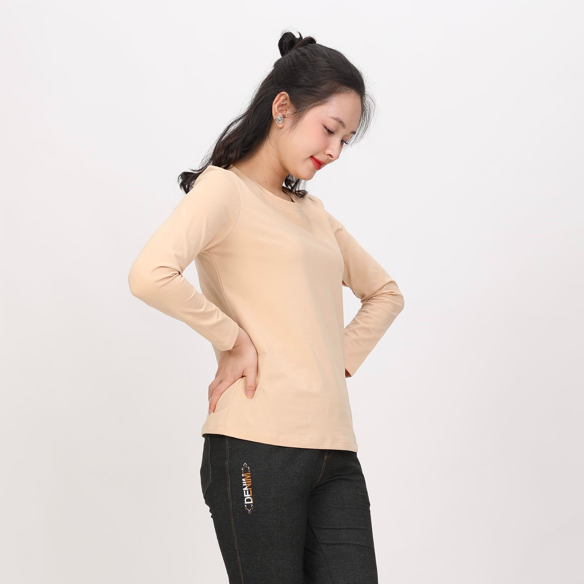 Áo thun nữ tay dài Cổ Tròn chất cotton siêu mát 020p 0263