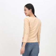Áo thun nữ tay dài Cổ Tim chất cotton siêu mát 020p 0271