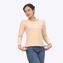 Áo thun nữ tay dài Cổ Tim chất cotton siêu mát 020p 0271