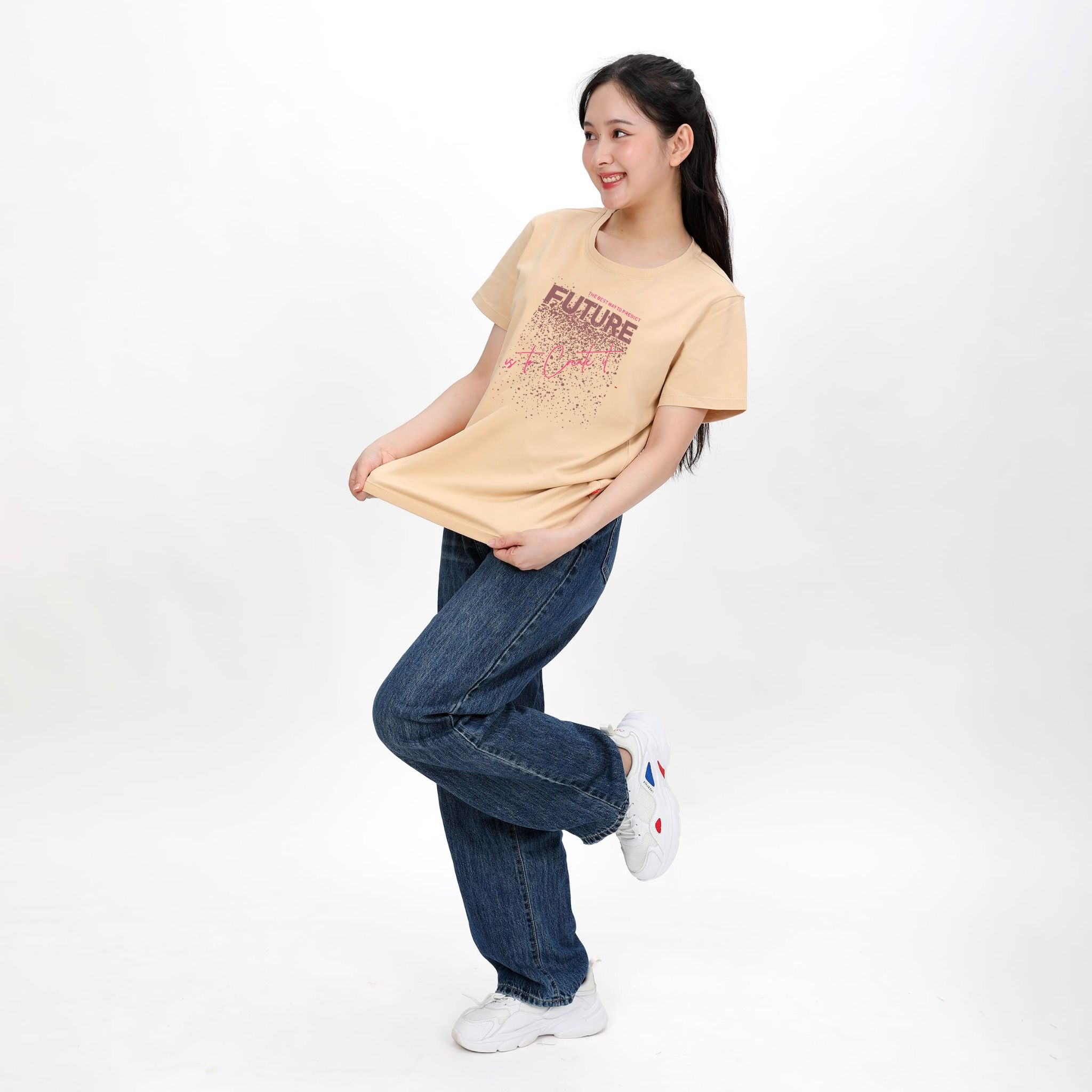 Áo thun nữ tay ngắn Form Rộng chất cotton siêu mát 020p 0290