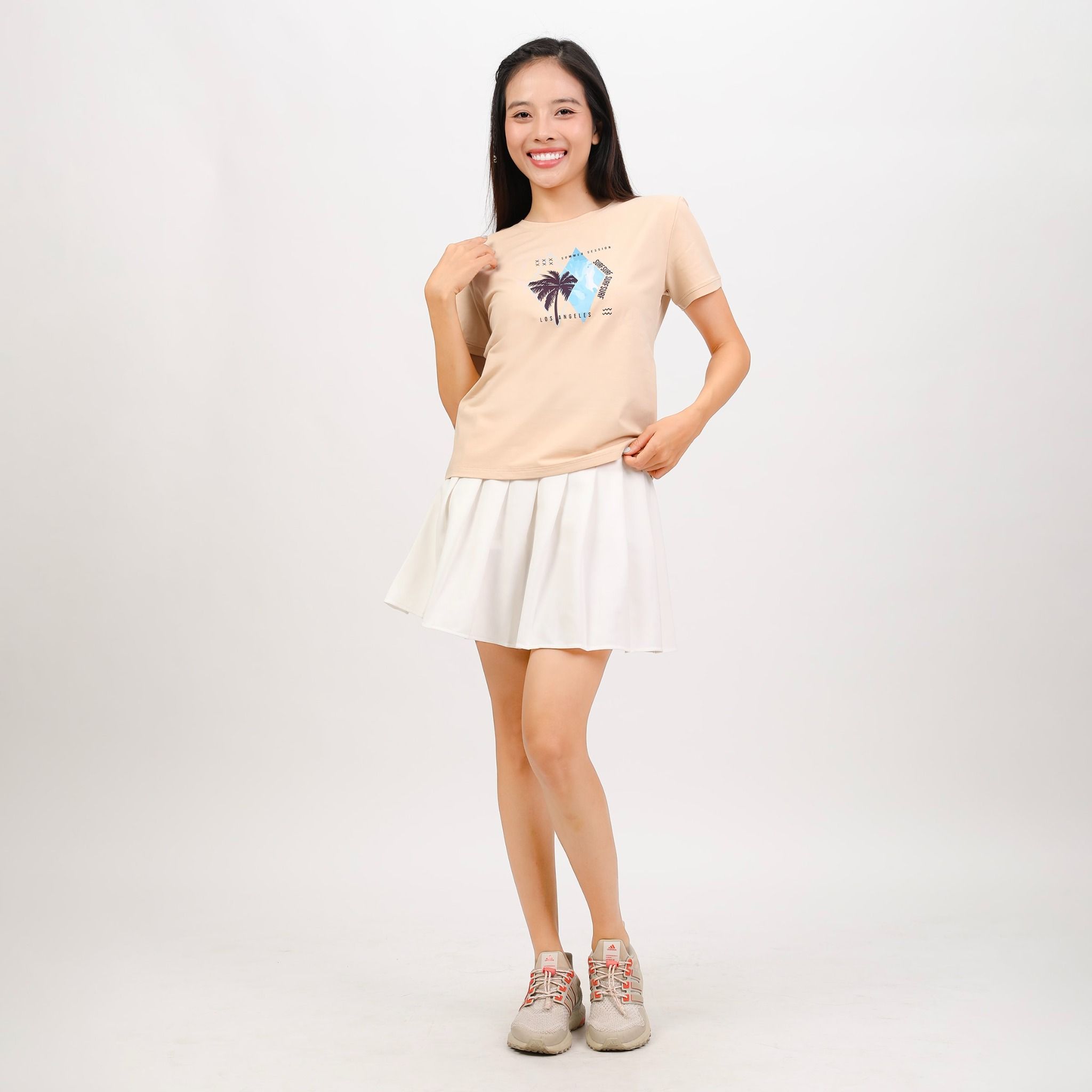 Áo thun nữ tay ngắn form cơ bản chất cotton siêu mát 020p 0308