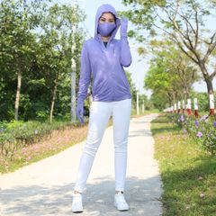 Áo khoác nữ chống nắng, chống UV thể thao T4 chất silk lưới 491p 1050