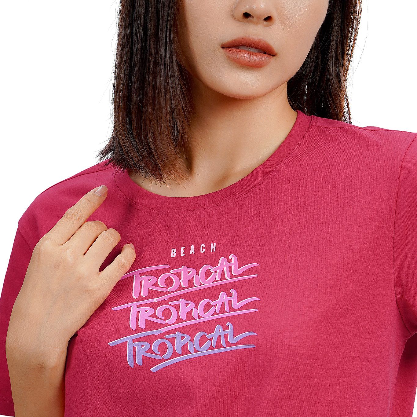 Áo thun nữ tay ngắn cotton cvc mát form rộng 190p 0204