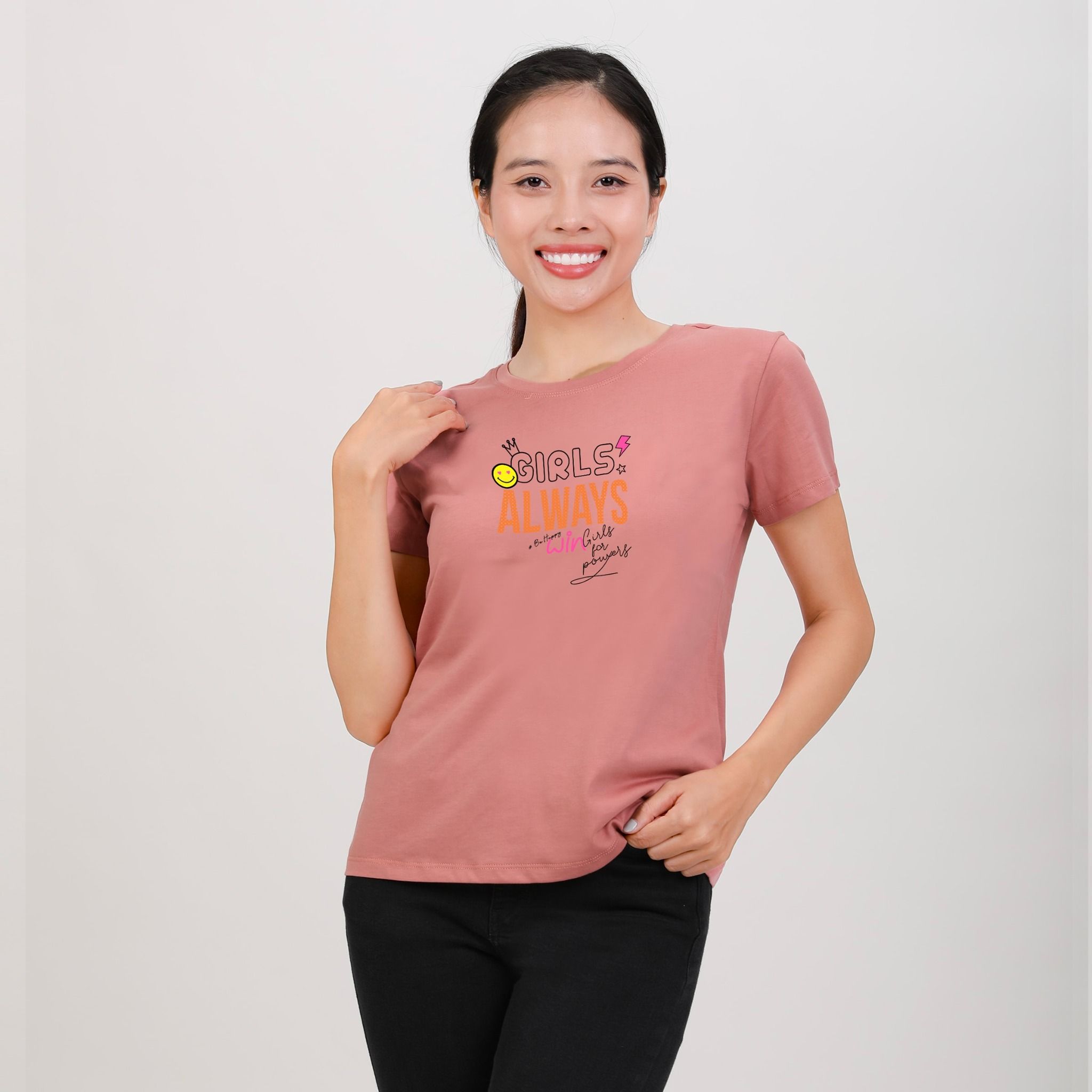 Áo thun nữ tay ngắn Form Suông chất cotton siêu mát 020p 0310