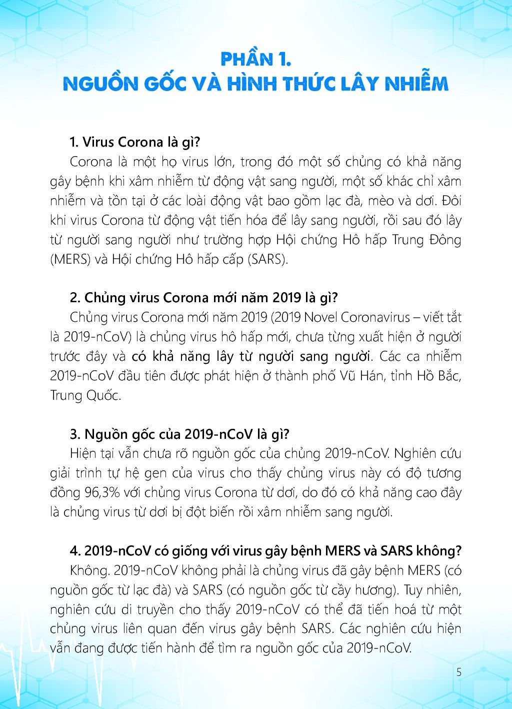 Ebook-Hỏi đáp về chủng Virus Corona mới 2019 