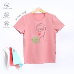 Áo thun tay ngắn cotton form rộng 020p 0451