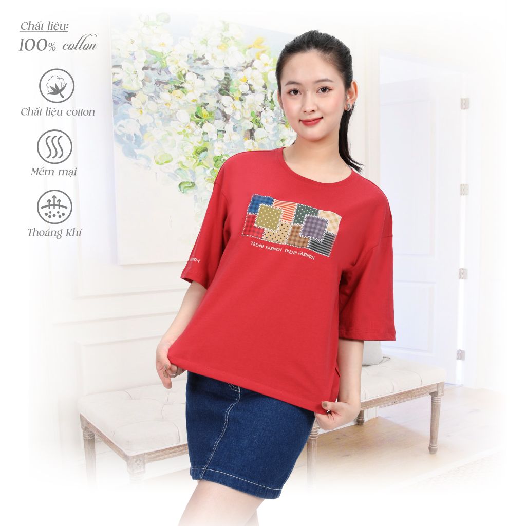 Áo thun tay ngắn cao cấp cotton form rộng 020p 0225