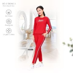 Set đồ bộ nữ kiểu quần dài tay dài chất cotton siêu mát 183p 3211
