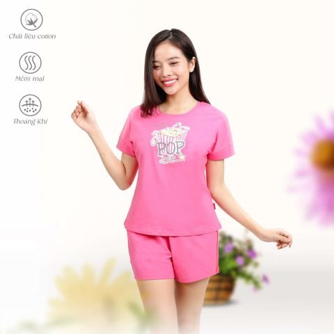 Set đồ bộ nữ kiểu quần đùi tay ngắn chất cotton siêu mát 025p 5181