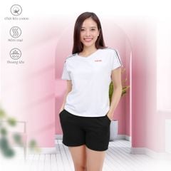 Set đồ bộ nữ kiểu quần đùi tay ngắn chất cotton siêu mát 195p 5177