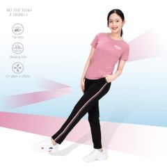 Set đồ bộ nữ kiểu quần dài tay ngắn chất poly cát 313p 3340