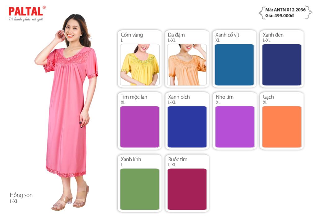 Áo váy đầm ngủ đẹp cao cấp tay ngắn thun lạnh 012p 2036