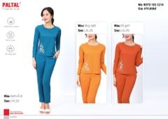 Set đồ bộ nữ kiểu quần dài tay dài cotton cvc mát 183p 3210