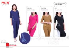 Đồ bộ nữ cotton mặc nhà kiểu quần dài tay lửng 023p 1406