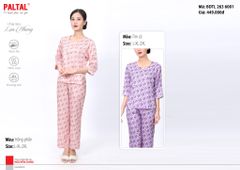 Bộ dài tay lỡ lụa nhung cao cấp 263p 6001