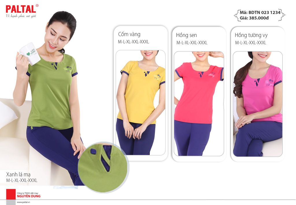 Bộ dài tay ngắn cotton 023p 1234