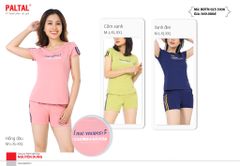 Đồ bộ mặc nhà thể thao nữ quần đùi tay ngắn cotton 025p 5036