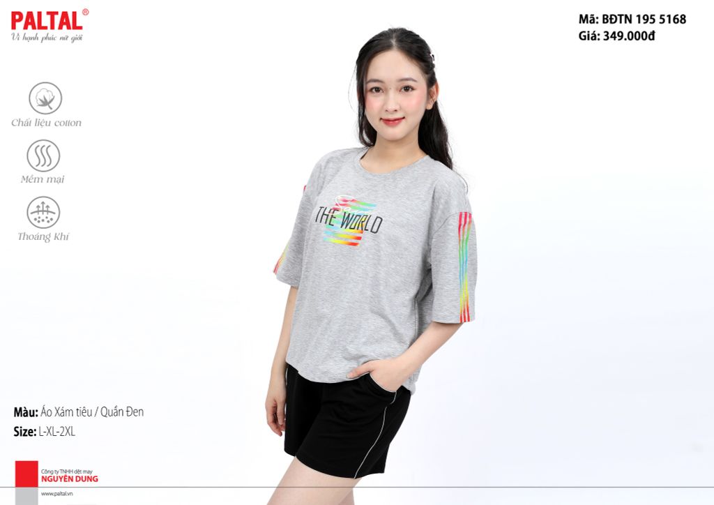 Bộ đùi tay ngắn cotton 195p 5168