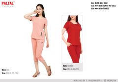 Đồ bộ mặc nhà nữ kiểu quần lửng tay ngắn cotton 024p 4241