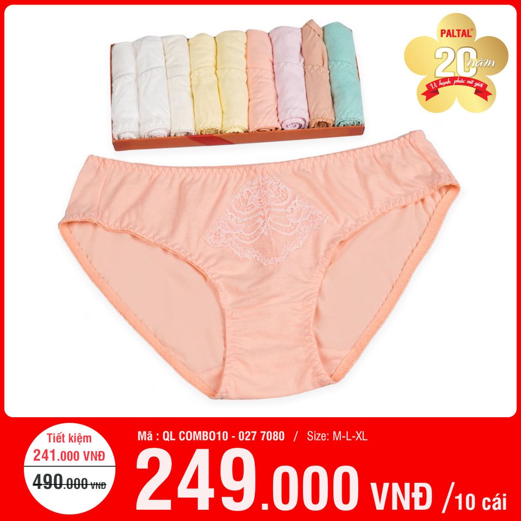 Combo 10 Quần Lót Nữ Cotton 027p 7080