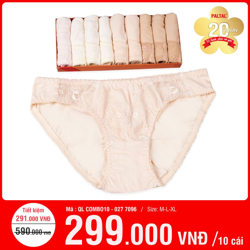 Combo 10 Quần Lót Nữ Cotton 027P 7096