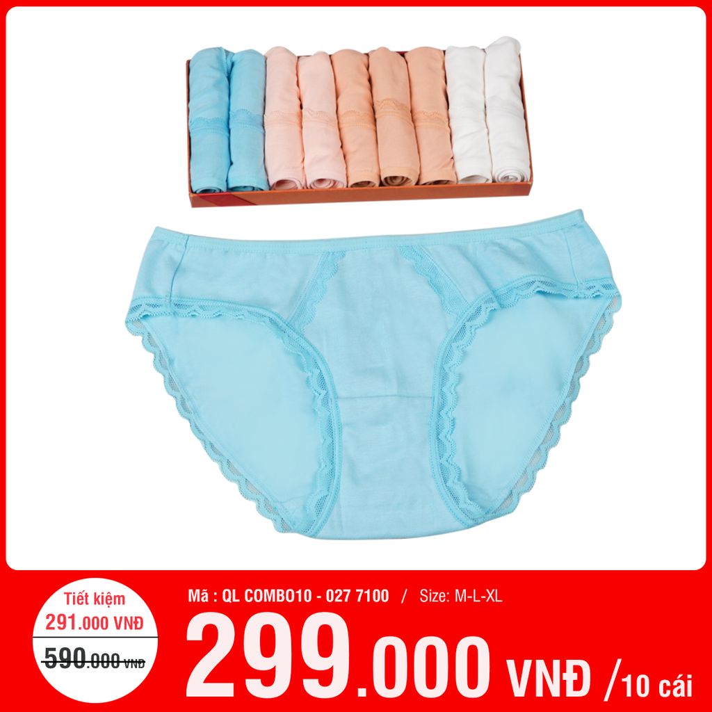 Combo 3 Quần Lót Nữ Cotton 027p 7110