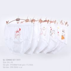 Combo 06 quần lót trẻ em / Baby chất cotton siêu mát 027P 7277