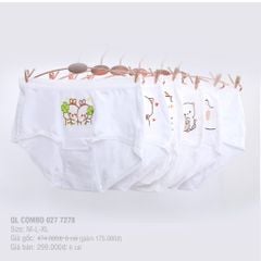 Combo 06 quần lót trẻ em / Baby chất cotton siêu mát 027p 7278