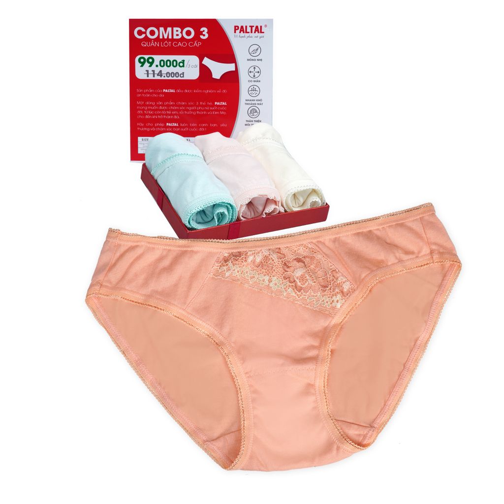 Combo 3 quần lót cotton nữ 027p 8395