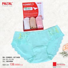 Combo 3 quần lót cotton nữ 027p 8409