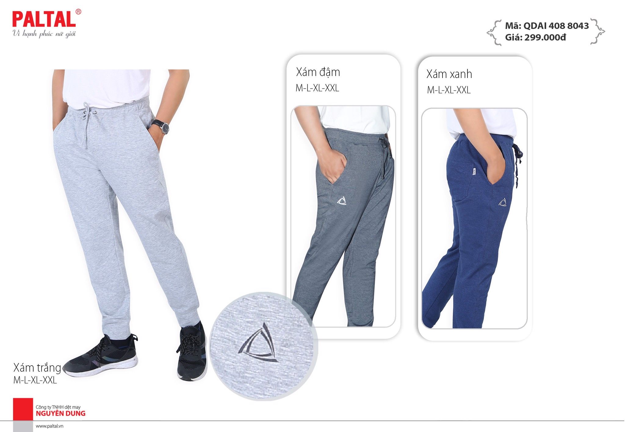 Quần dài nam chất vảy cá cotton cvc mát 408p 8043