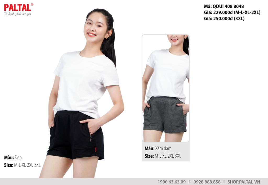 quần đùi nữ lẻ vảy cá cotton 408p 8048