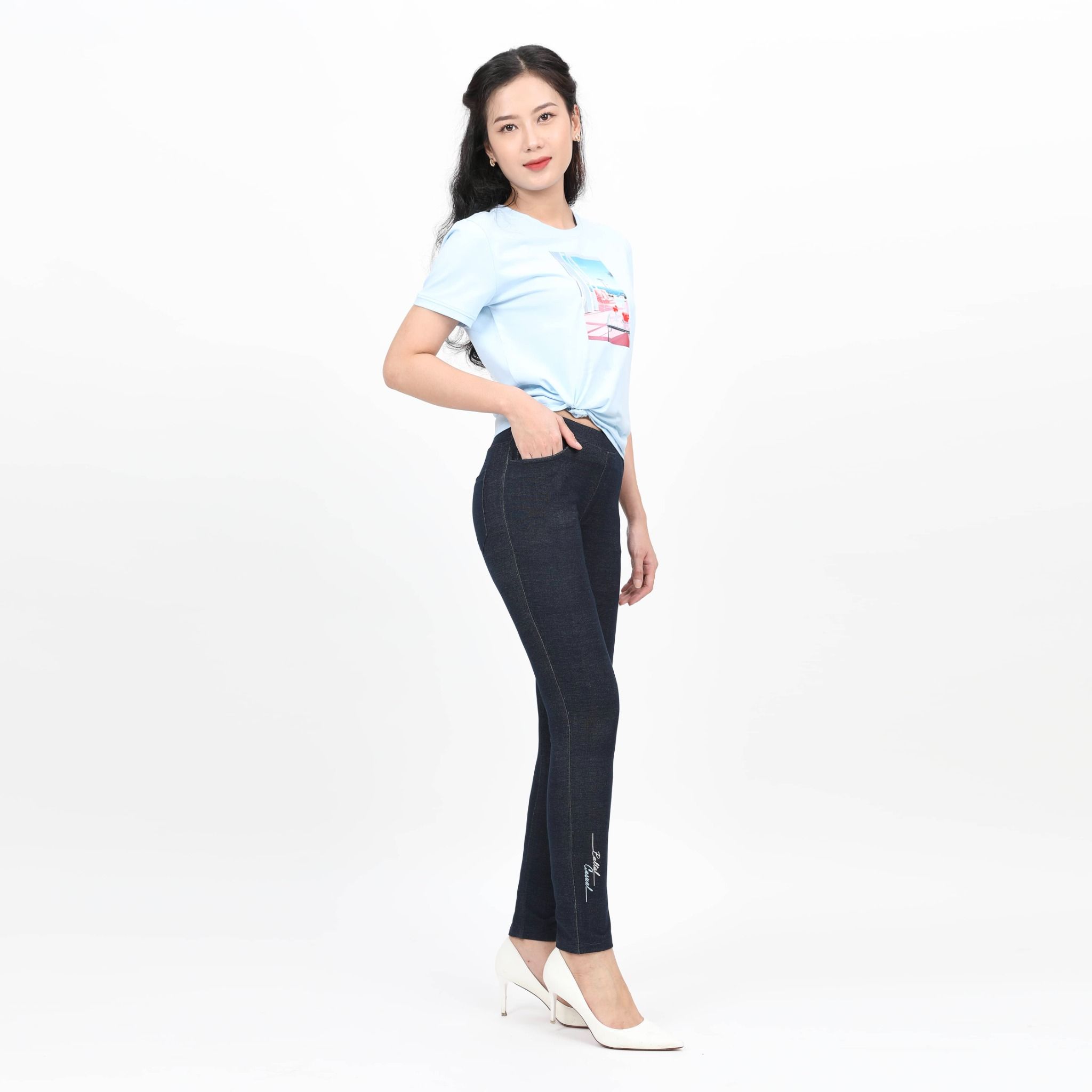 Quần chất jean ống dài 508p 8052