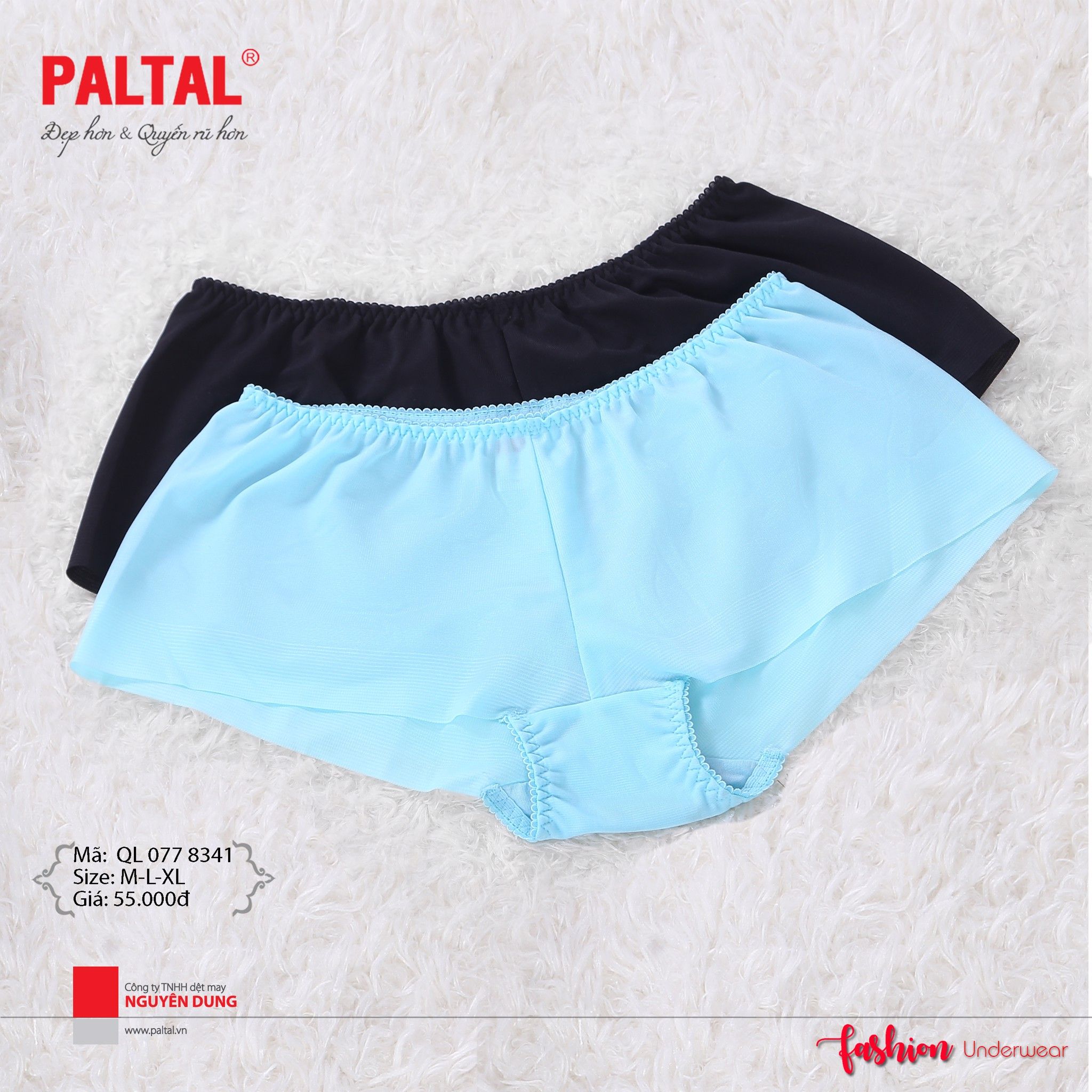 .Quần lót nữ đùi ngắn voal 077p 8341