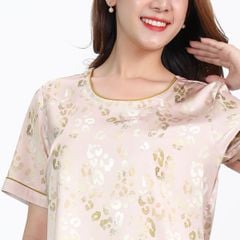 Set đồ bộ nữ kiểu quần dài tay ngắn chất lụa nhung 263p 3350