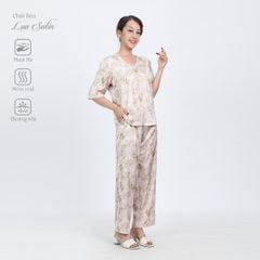 Bộ dài tay ngắn lụa nhung cao cấp 263p 3349