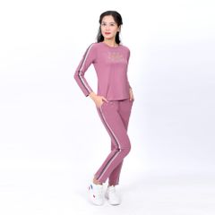Set đồ bộ nữ kiểu quần dài tay dài chất cotton siêu mát 183p 3211
