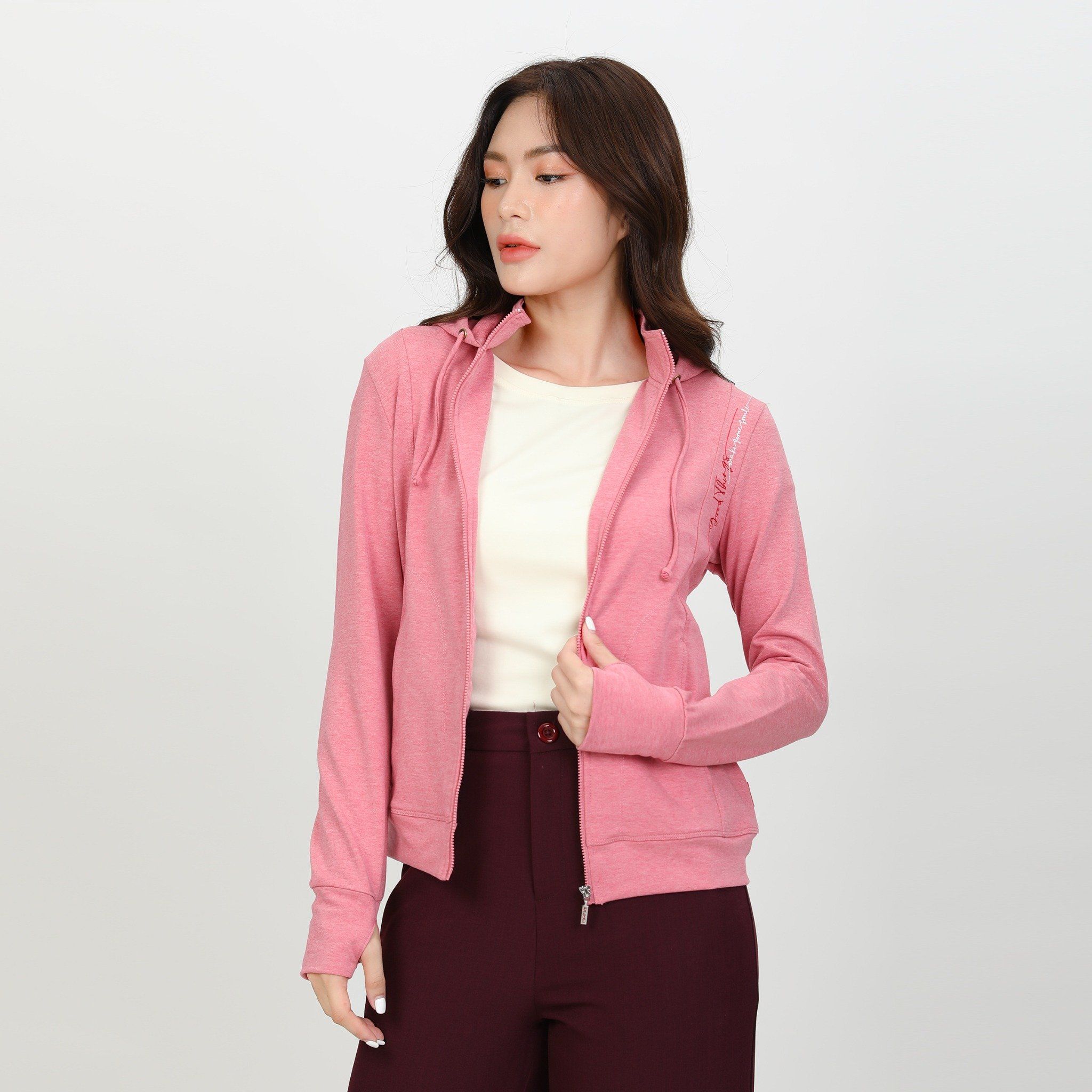 Áo khoác nữ chống nắng, chống UV chất vảy cá cotton cvc mát 401p 1286