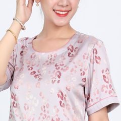 Set đồ bộ nữ kiểu quần dài tay ngắn chất lụa nhung 263p 3350