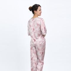 Set đồ bộ nữ kiểu quần dài tay ngắn chất lụa nhung 263p 3349