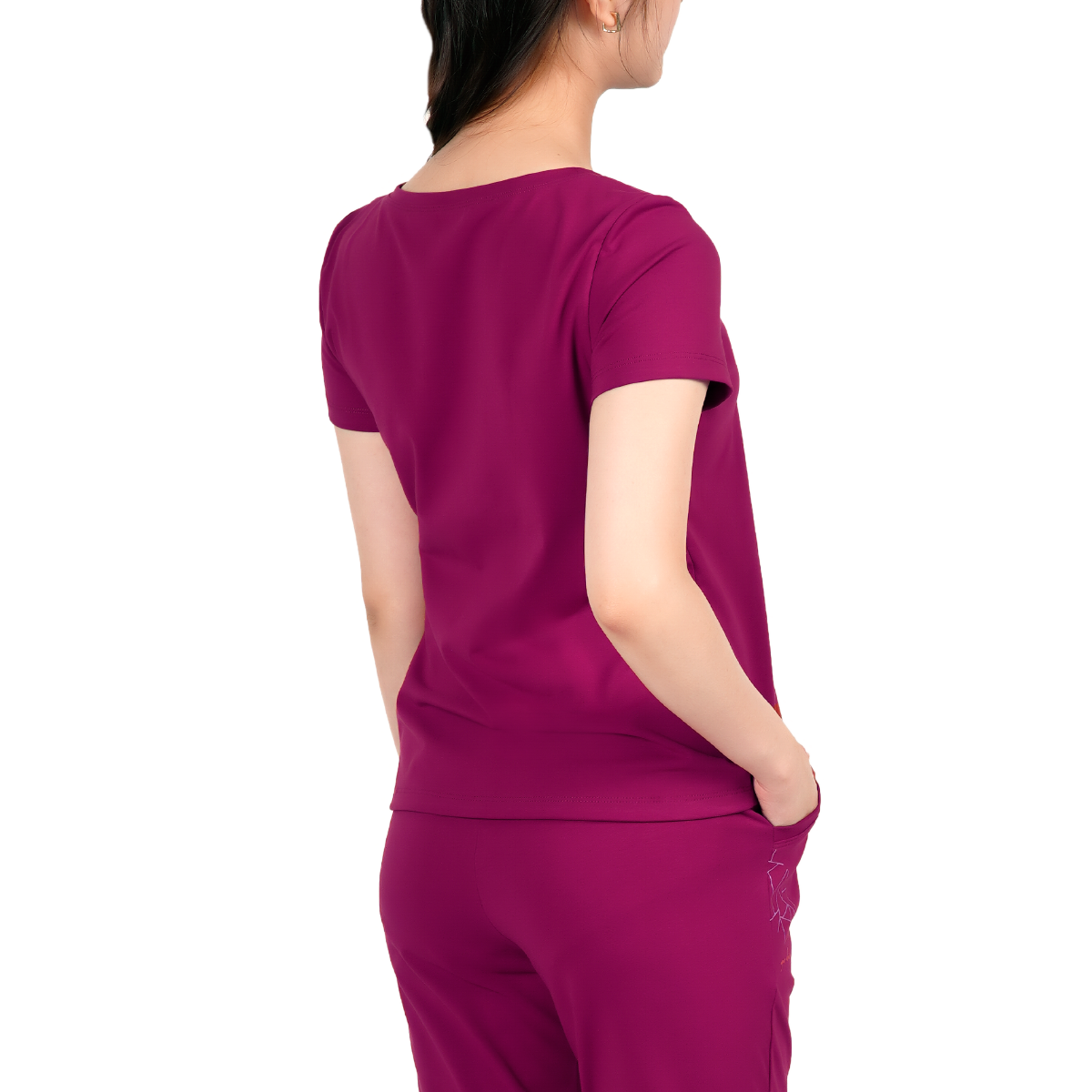 Set đồ bộ nữ kiểu quần dài tay ngắn cotton cvc mát 193p 3319